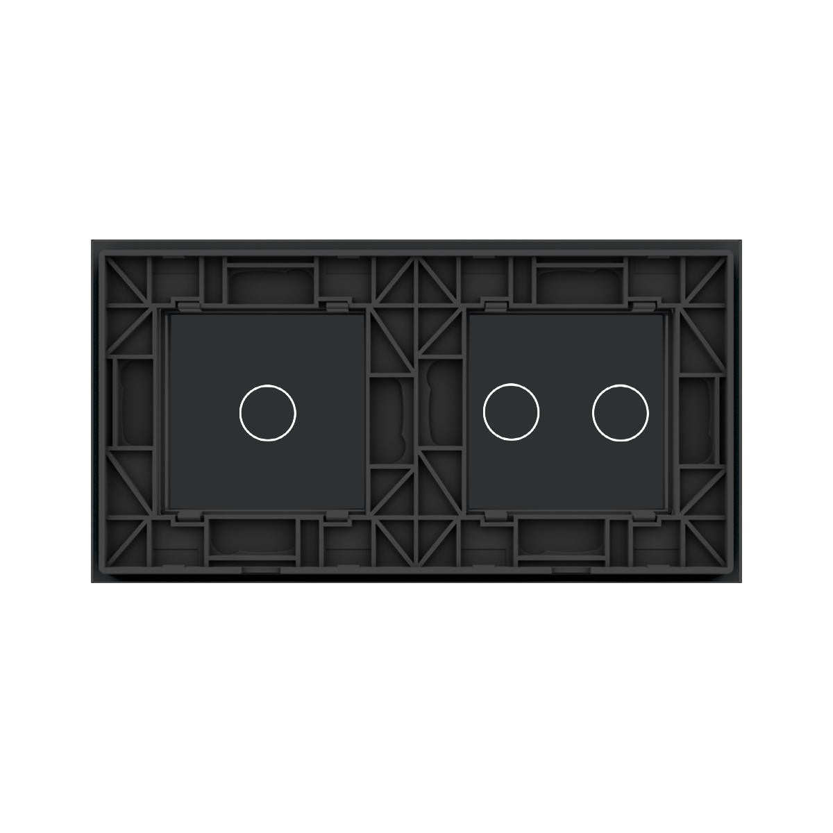 Cadre LIVOLO 2 buttons - Cadre en verre doré pour interrupteur tactile et module