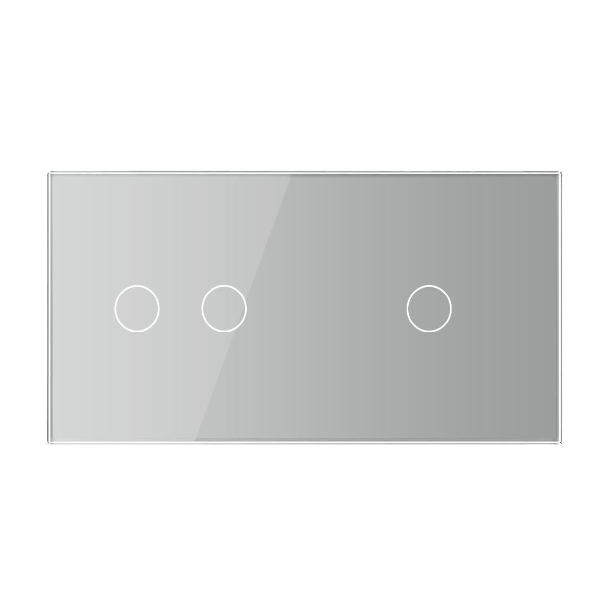 Cadre LIVOLO 2 buttons - Cadre en verre blanc pour interrupteurs tactiles