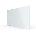 Cadre LIVOLO 2 buttons - Cadre en verre blanc pour interrupteurs tactiles