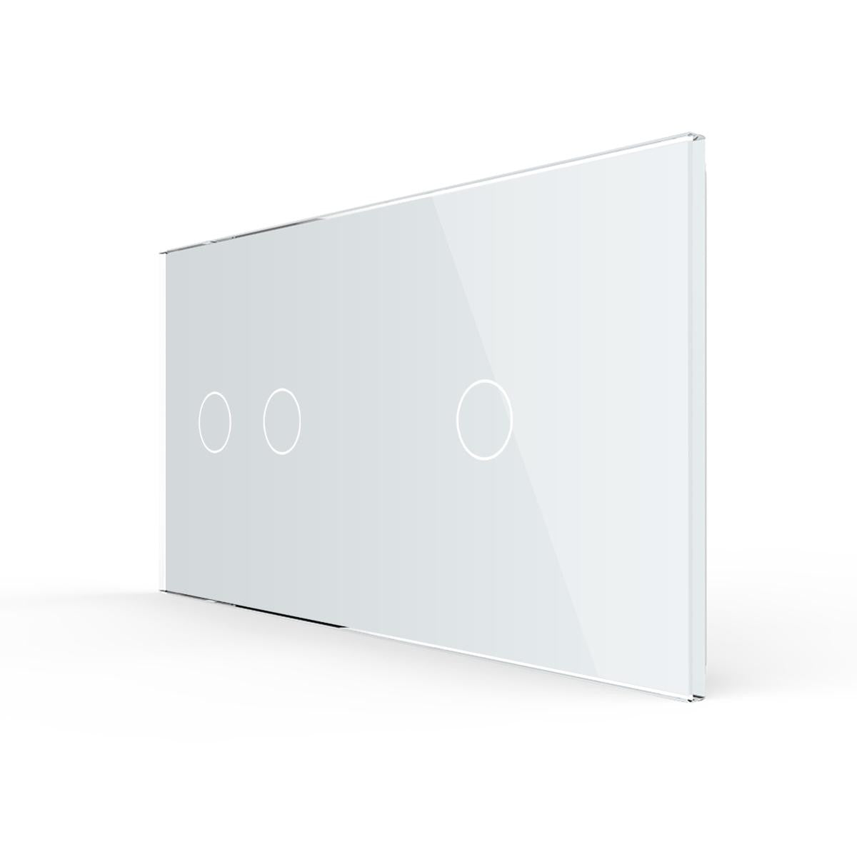 Cadre LIVOLO 2 buttons - Cadre en verre blanc pour interrupteurs tactiles