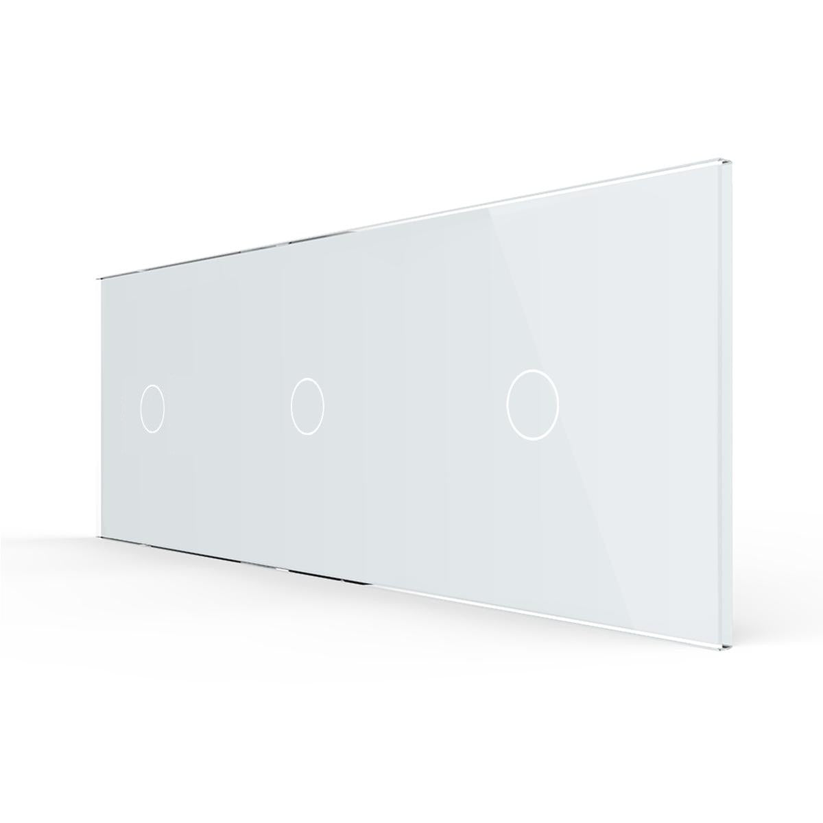 Cadre LIVOLO 2 buttons - Cadre en verre blanc pour interrupteur tactile et module